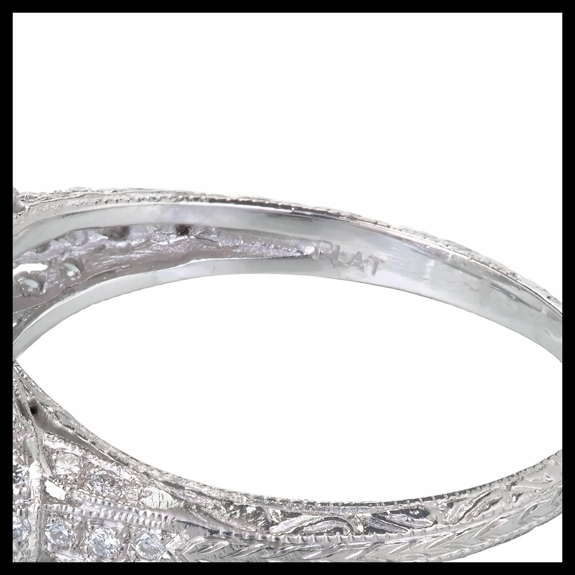 Peter Suchy 1.58 Carat Diamond Three-Stone Platinum Engagement Ring For Sale 4