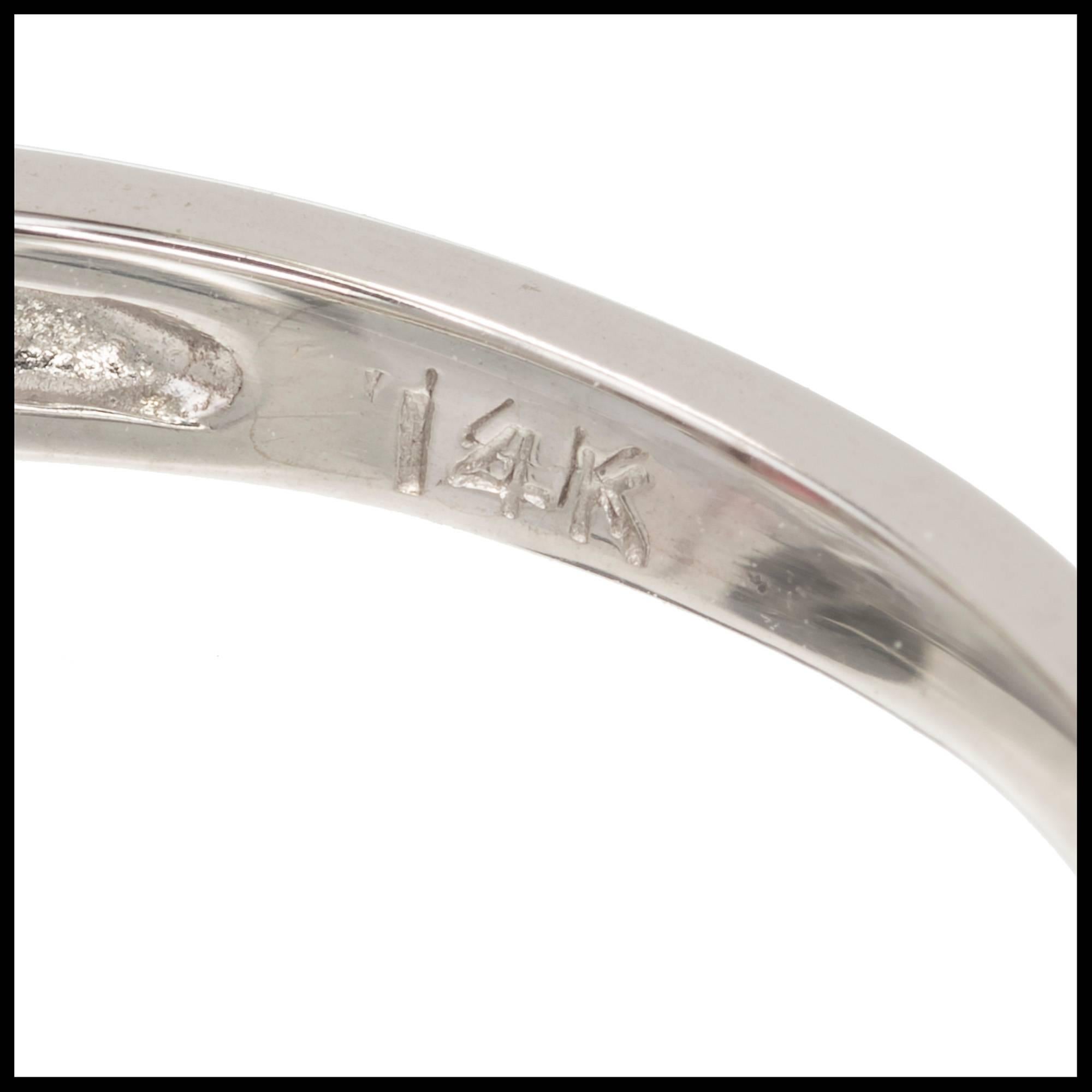 Dana 1.39 Carat Orange Red Spinel Diamond Gold Three-Stone Engagement Ring For Sale 2