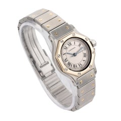 Montre-bracelet Santos Cartier en or jaune et acier inoxydable