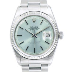 Rolex Stainless Steel Oyster Perpetual Datejust Custom Dial Self Wind Wristwatch