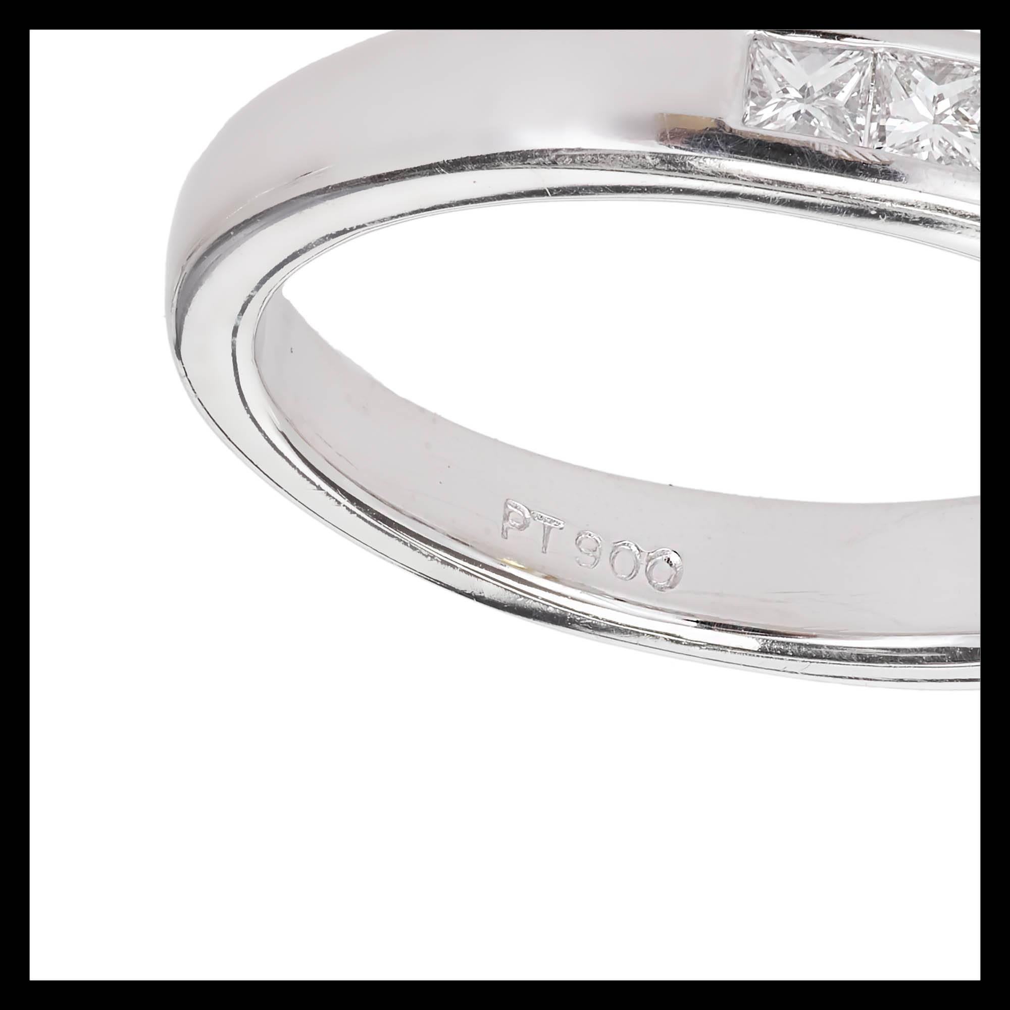 Women's JB Star 4.41 Carat Yellow Orange Sapphire Diamond Platinum Engagement Ring For Sale
