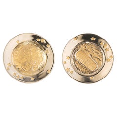 Tiffany & Co. 14k Yellow Gold First Moon Landing Men's Cufflinks