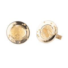 Tiffany & Co. 14k Yellow Gold First Moon Landing Men's Cufflinks