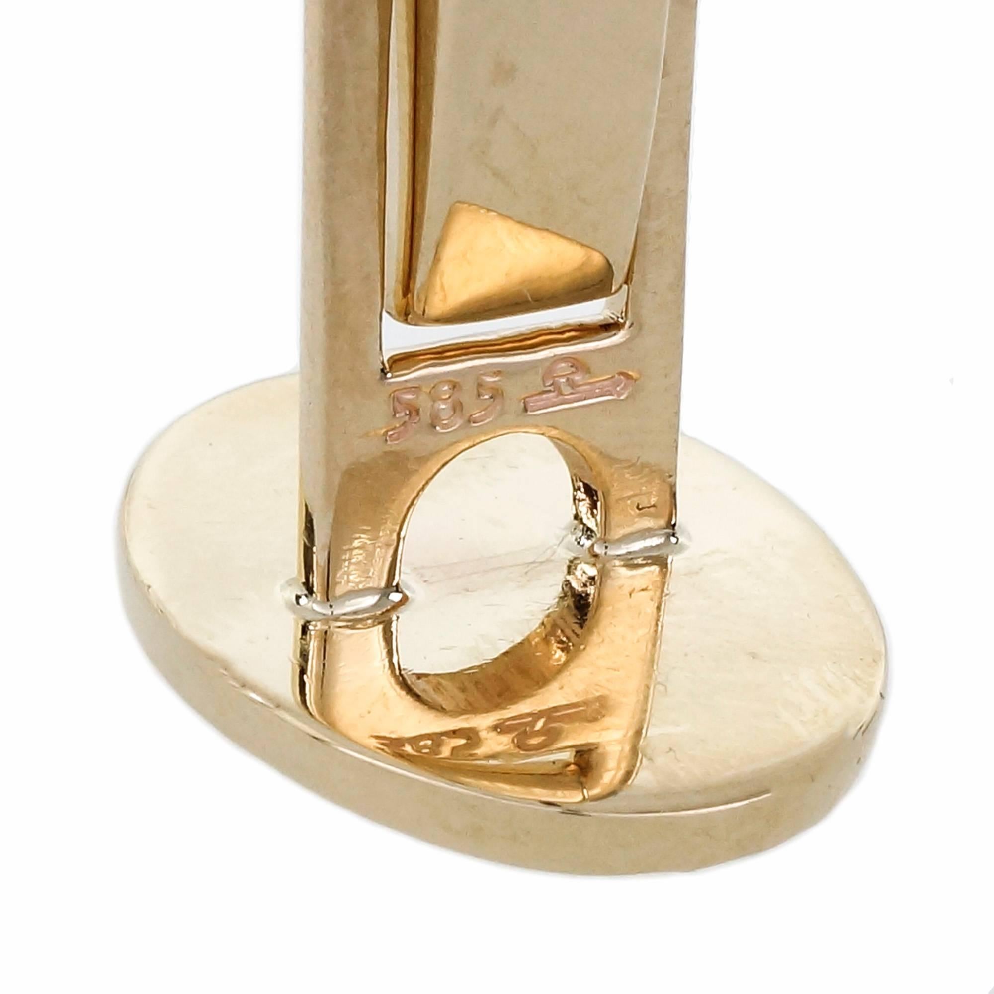 Larter & Sons Yellow Gold Cufflinks For Sale 1