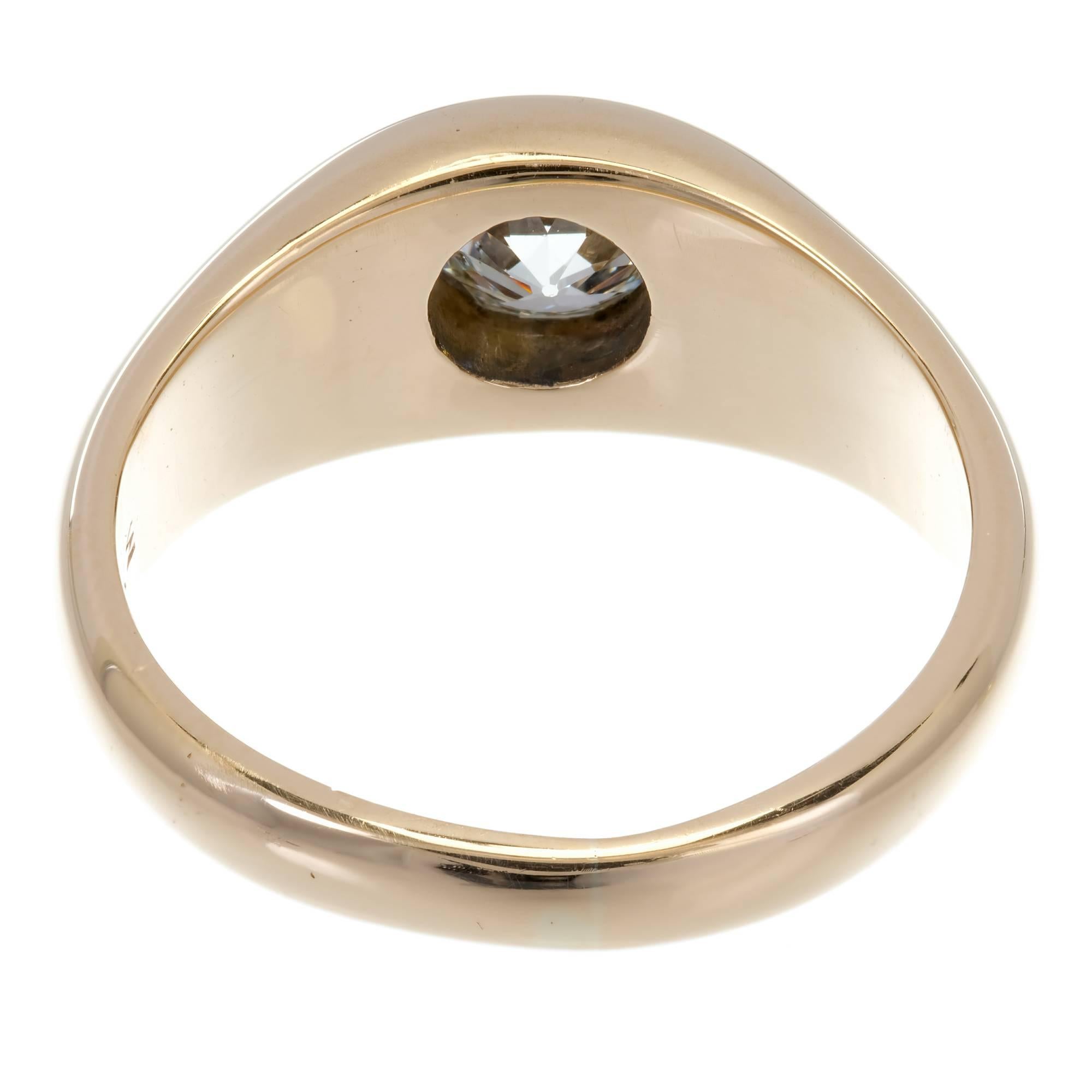 Victorian 1900 Gypsy Diamond Gold Ring 3