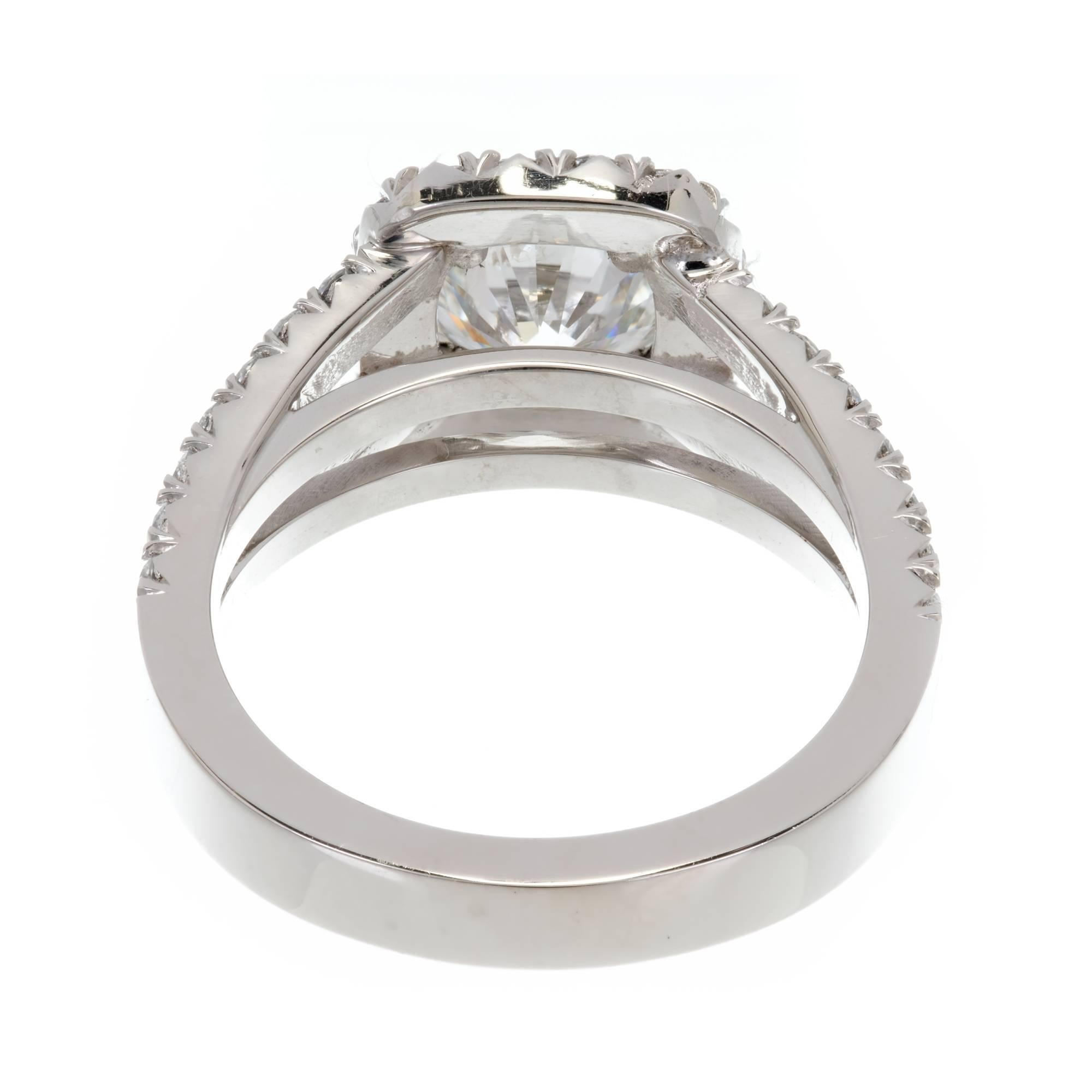 Peter Suchy GIA Certified 1.50 Carat Diamond Engagement Platinum Ring 2