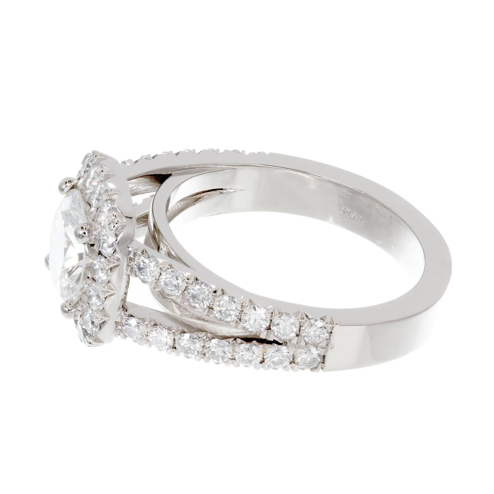 Peter Suchy GIA Certified 1.50 Carat Diamond Engagement Platinum Ring 6