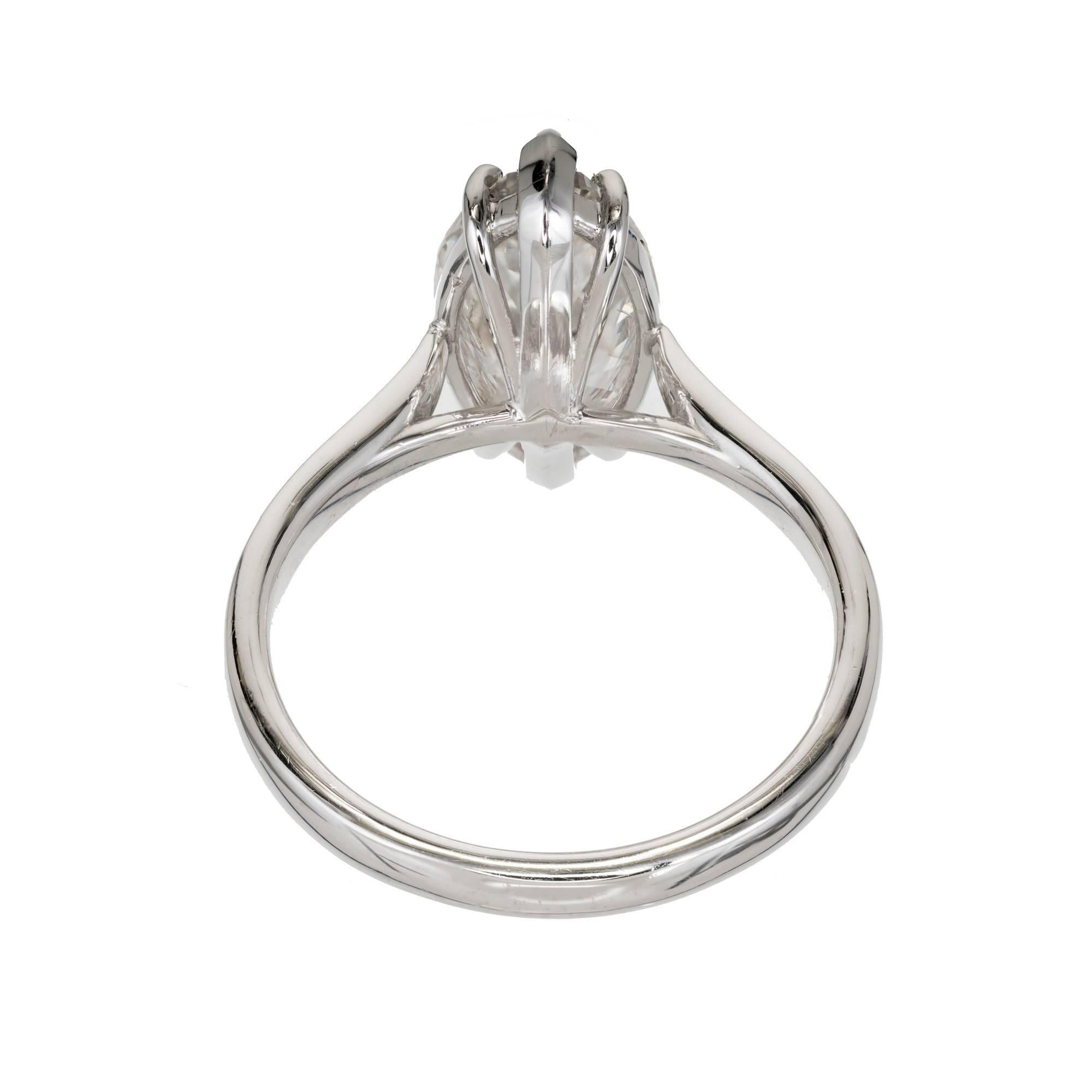 Peter Suchy 3.07 Carat Marquise Diamond Solitaire Platinum Engagement Ring 2