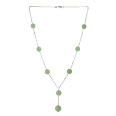 GIA Certified Natural Jadeite Jade White Gold Necklace