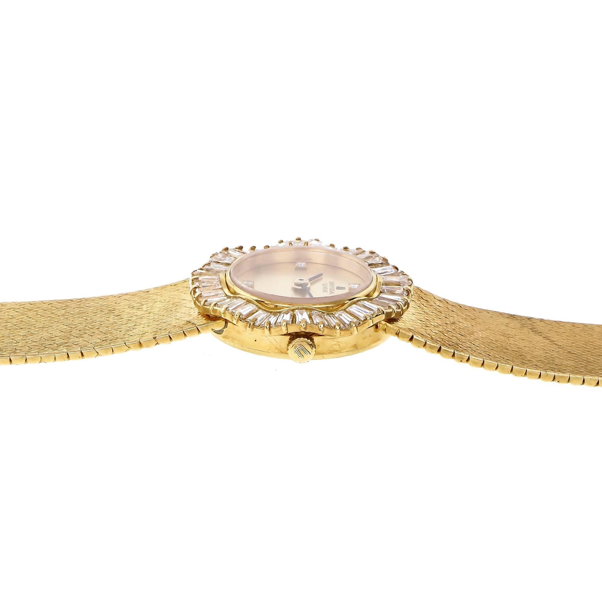 geneve gold watch with diamonds