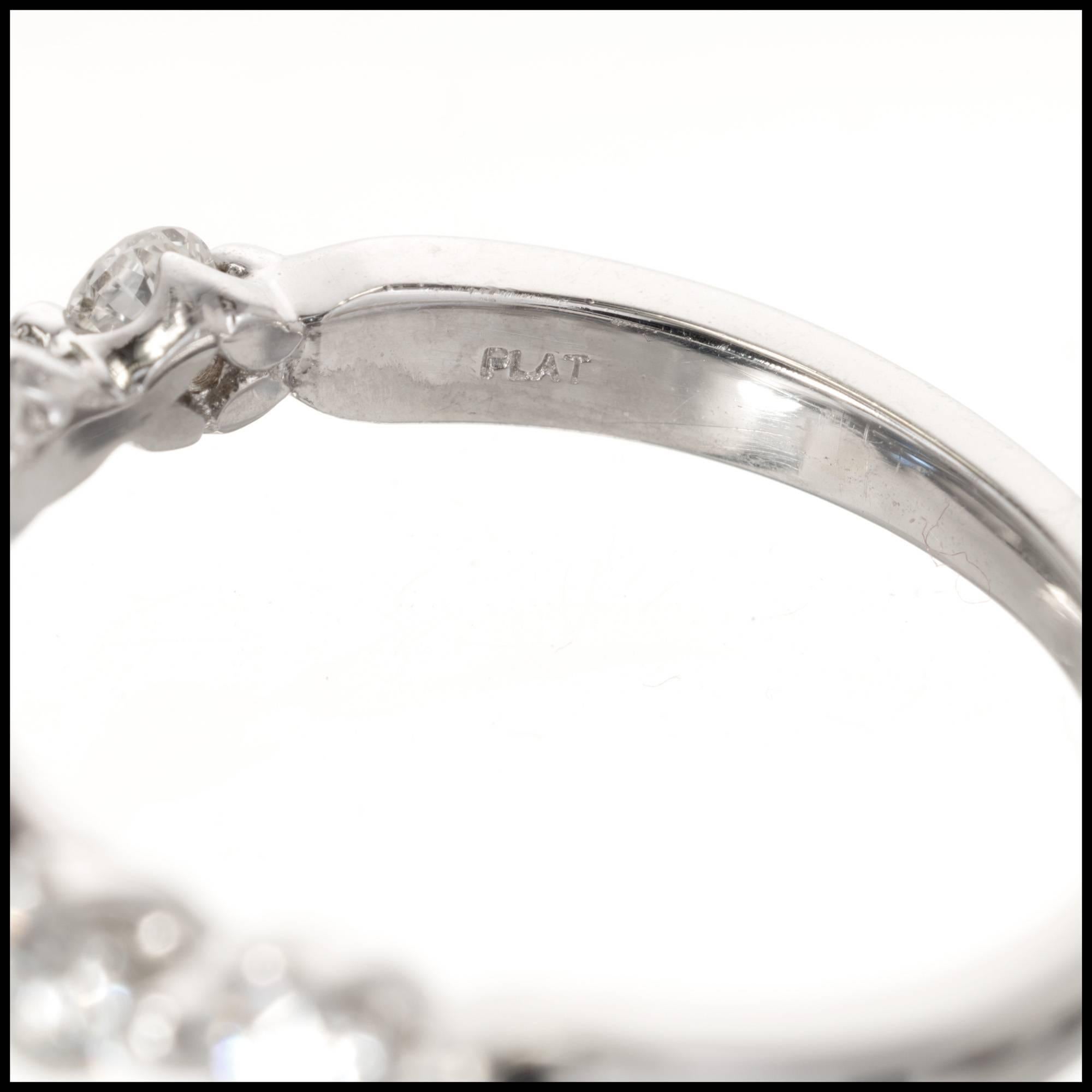 Peter Suchy GIA 2.27 Carat Blue Oval Sapphire Diamond Platinum Engagement Ring 2