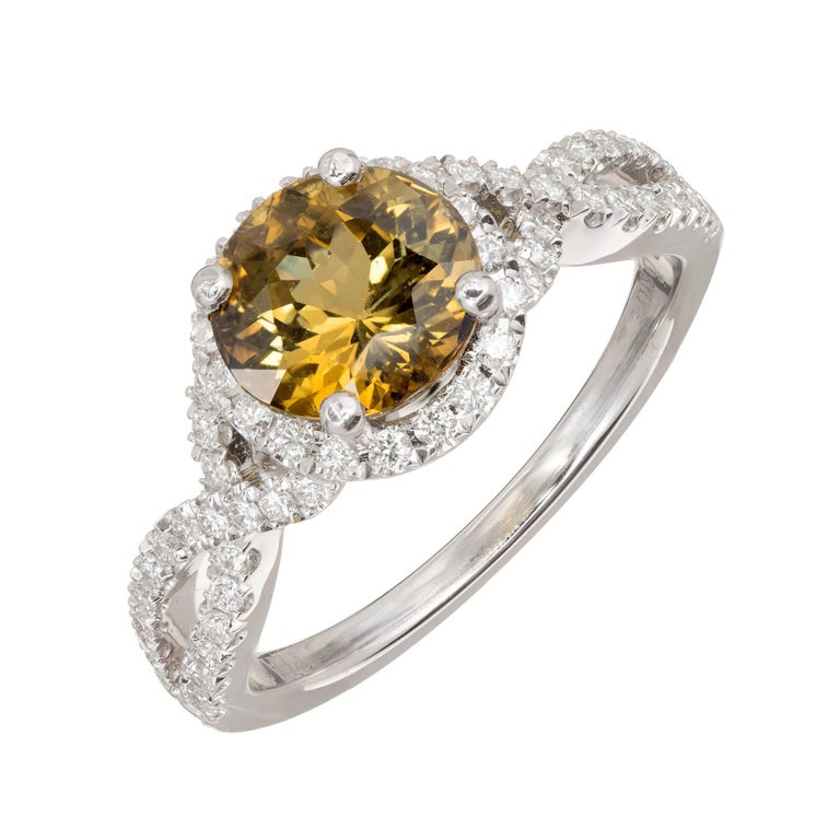 Peter Suchy 2.08 Carat Natural Alexandrite Diamond Halo Platinum