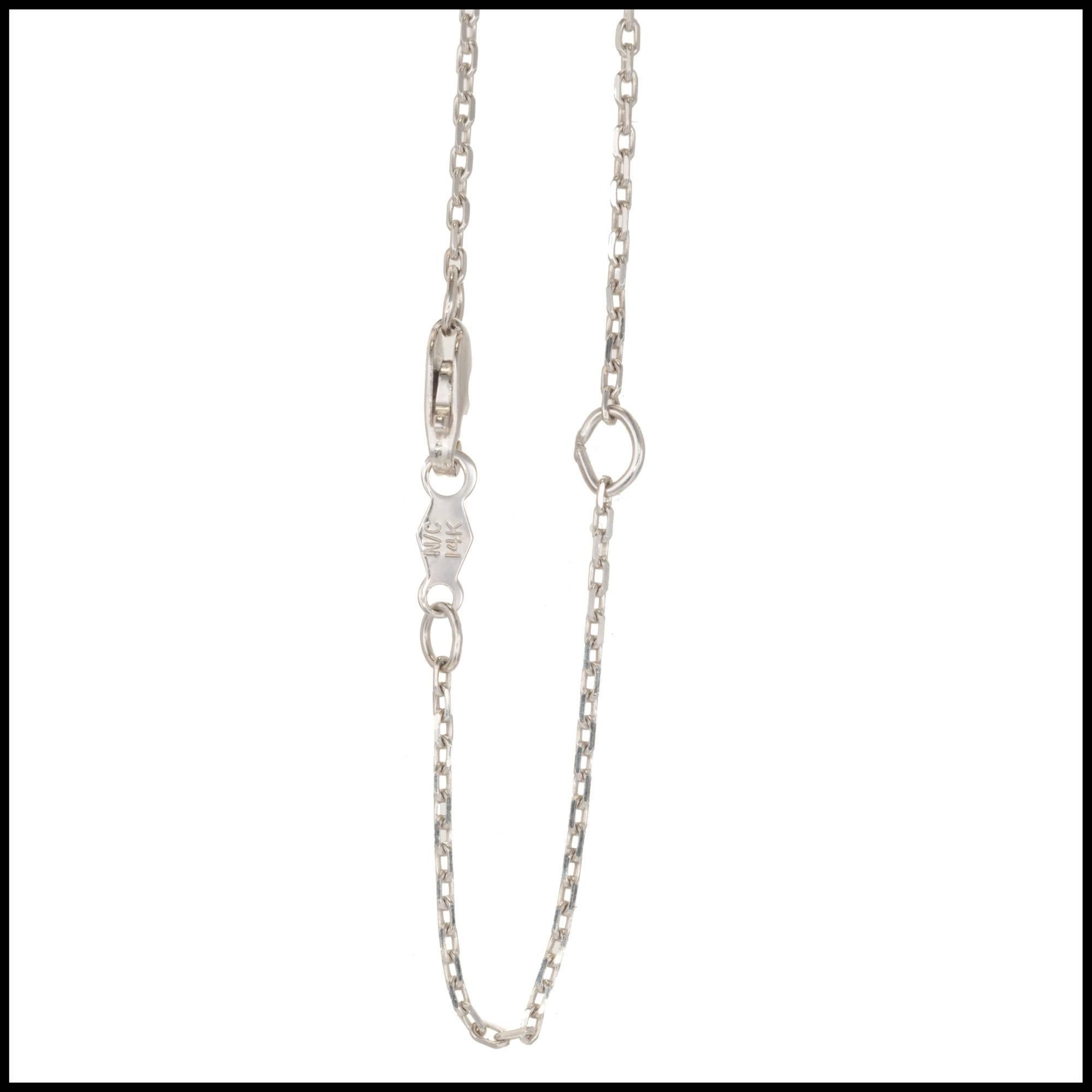 Women's 1.00 Carat Oval Sapphire Diamond Gold Pendant Necklace