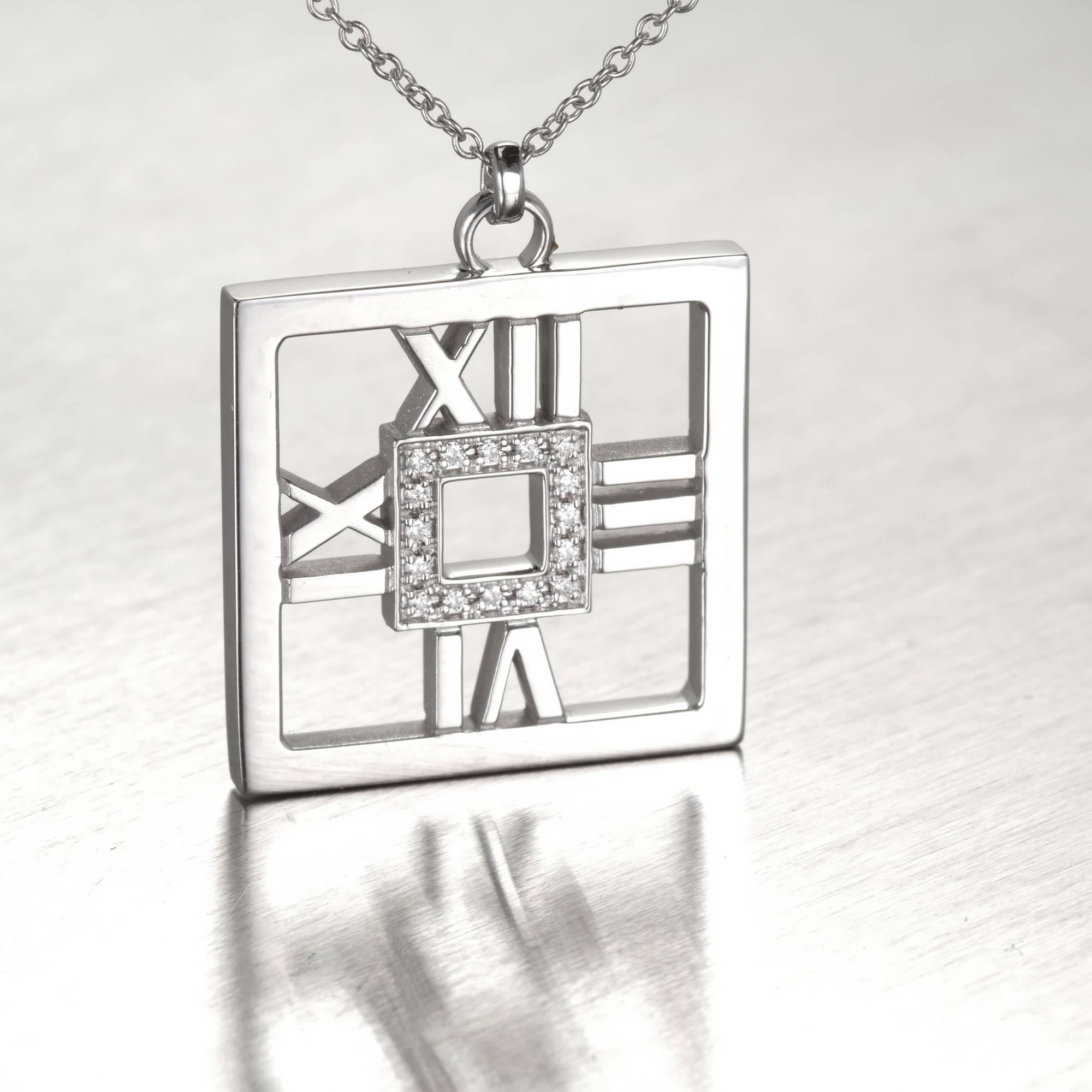 tiffany square pendant necklace