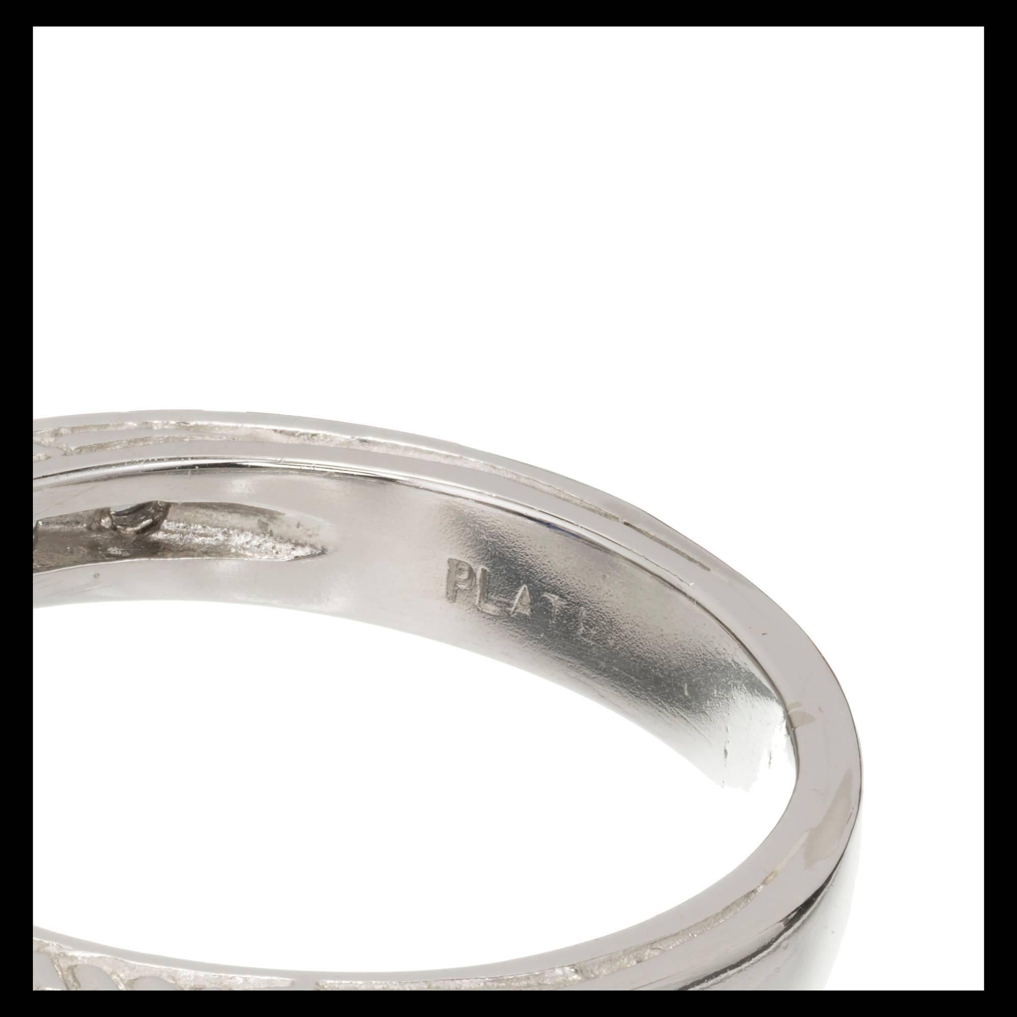 Peter Suchy 2.48 Carat Blue Natural Sapphire Diamond Platinum Engagement Ring For Sale 1