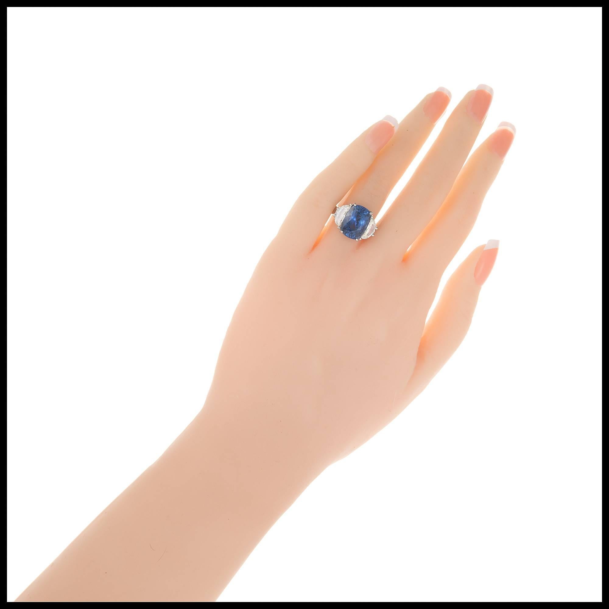 sapphire diamond platinum ring