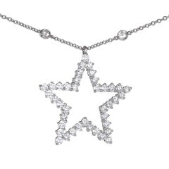 Tiffany & Co. Diamond By The Yard Starr Platinum Pendant Necklace