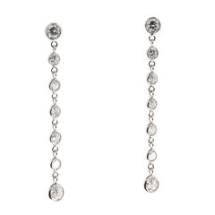 Peter Suchy Diamond Gold Dangle Drop Earrings 7