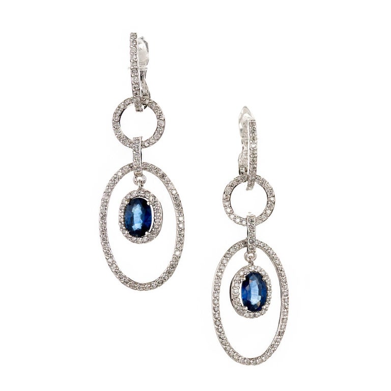 Gold Linear Swirl Wire Earrings - Chandelier Dangle, Infinity Design, Hypoallergenic For Women