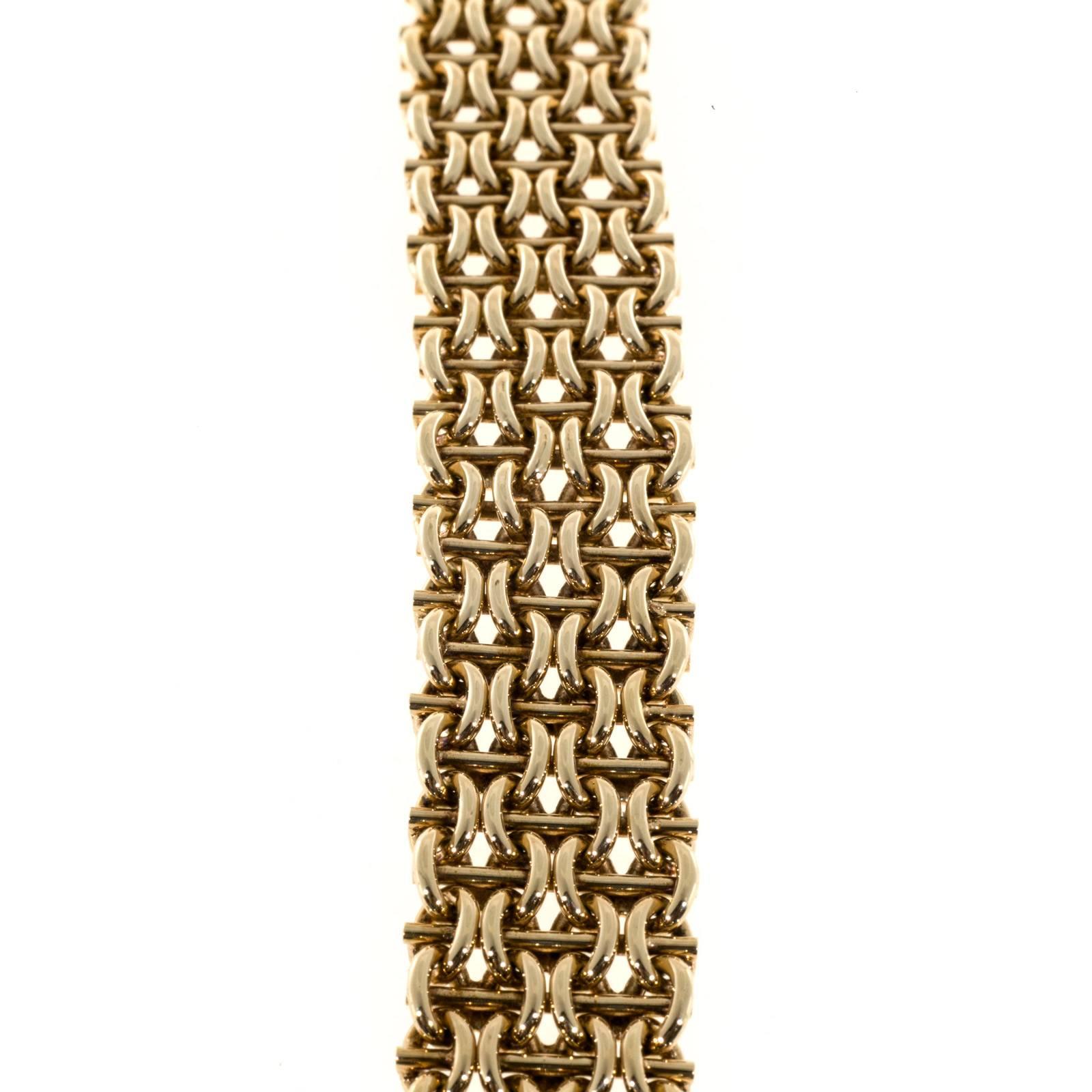 mesh gold bracelet