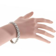 Old European Cut Diamond Platinum Gold Gold Bracelet