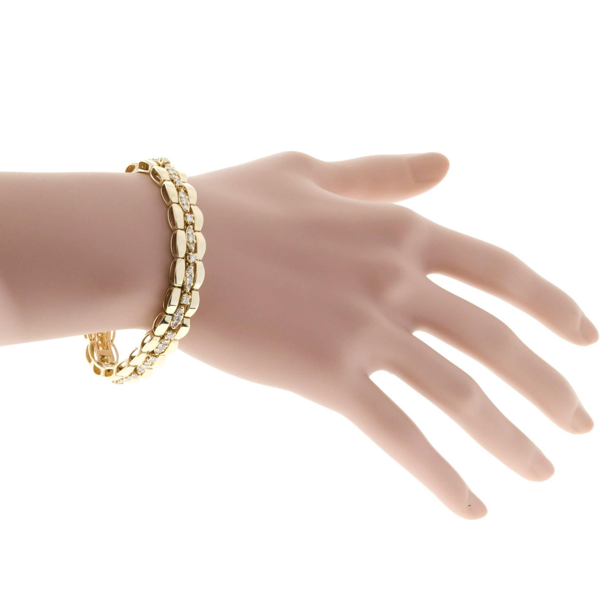 Diamond Gold Link Bracelet 3