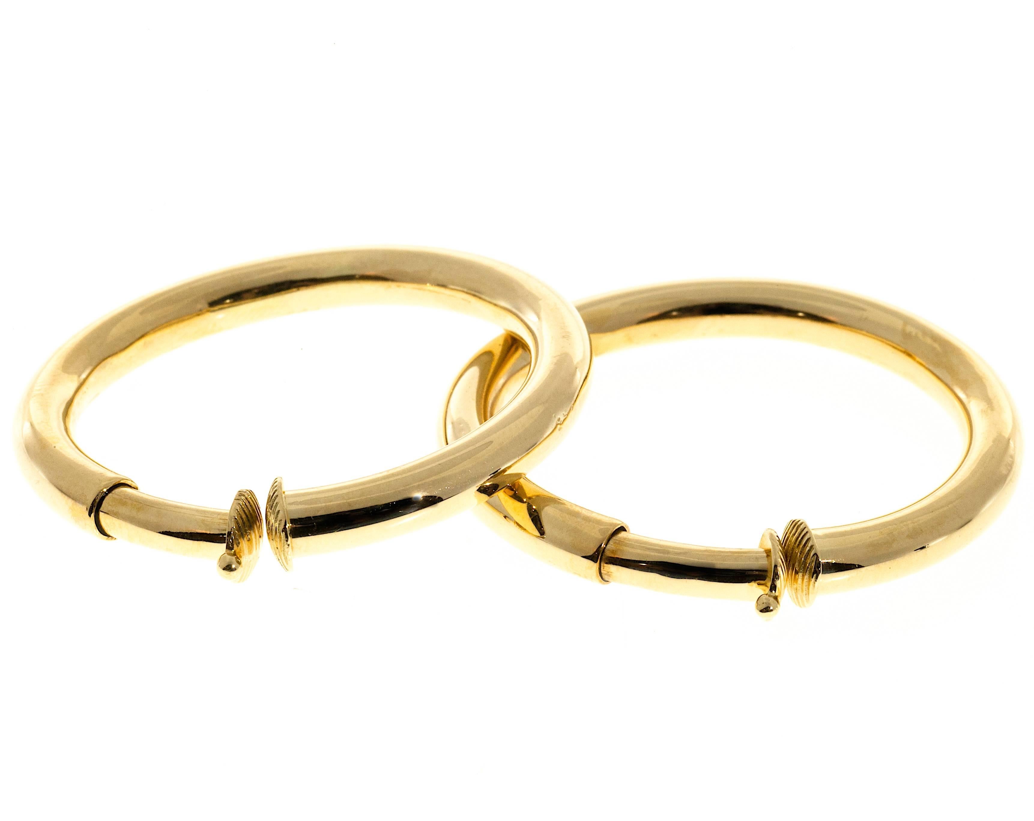 Italian Non Pierced Gold Hoop Earrings For Sale at 1stDibs | spring ...