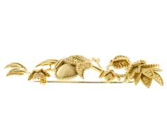 Tiffany & Co. Gold Flower Mid Century Flower Brooch