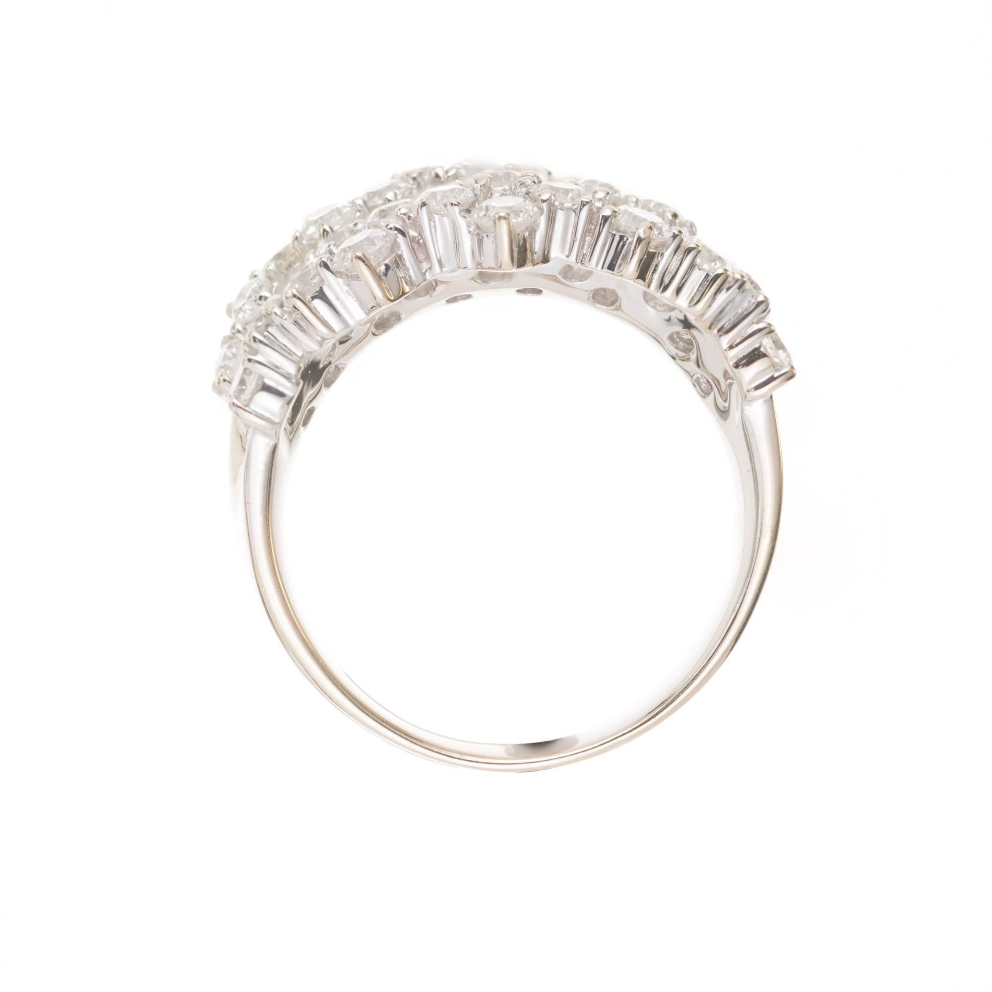 2.27 Carat Diamond Gold Bead Prong Set Cocktail Ring 3