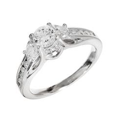 .46 Carat Queen Crown Diamond Gold Engagement Ring