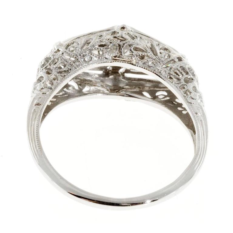 deco filigree engagement rings deco three filigree platinum gold engagement ring for sale at 1stdibs deco filigree engagement rings deco three filigree platinum gold engagement ring for sale at 1stdibs