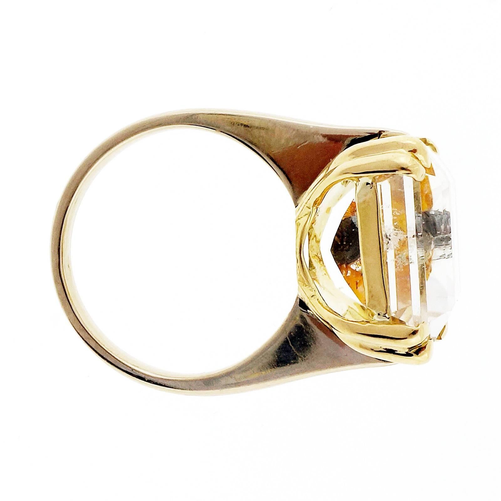 Quartz Manifestor Crystal White Yellow Gold Ring 2