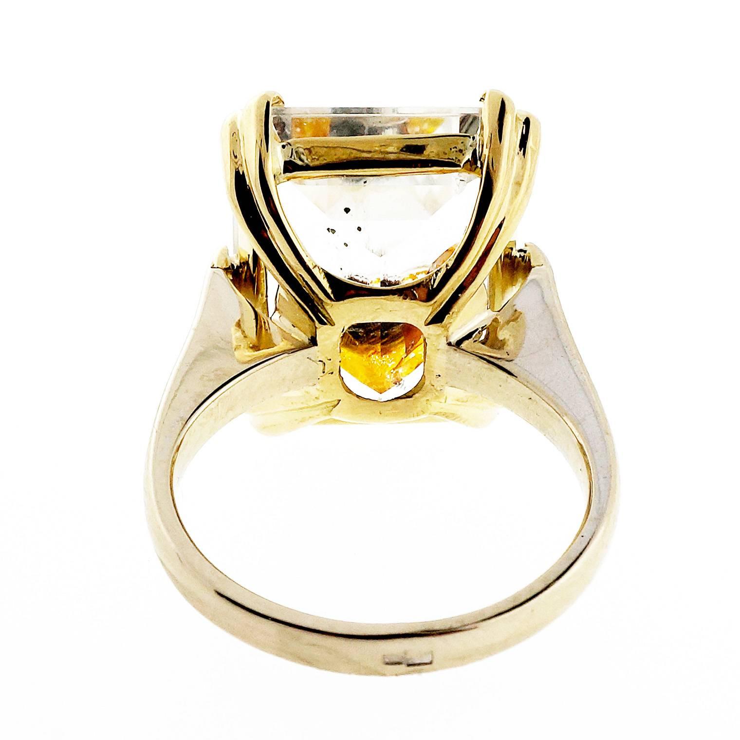 Quartz Manifestor Crystal White Yellow Gold Ring 1