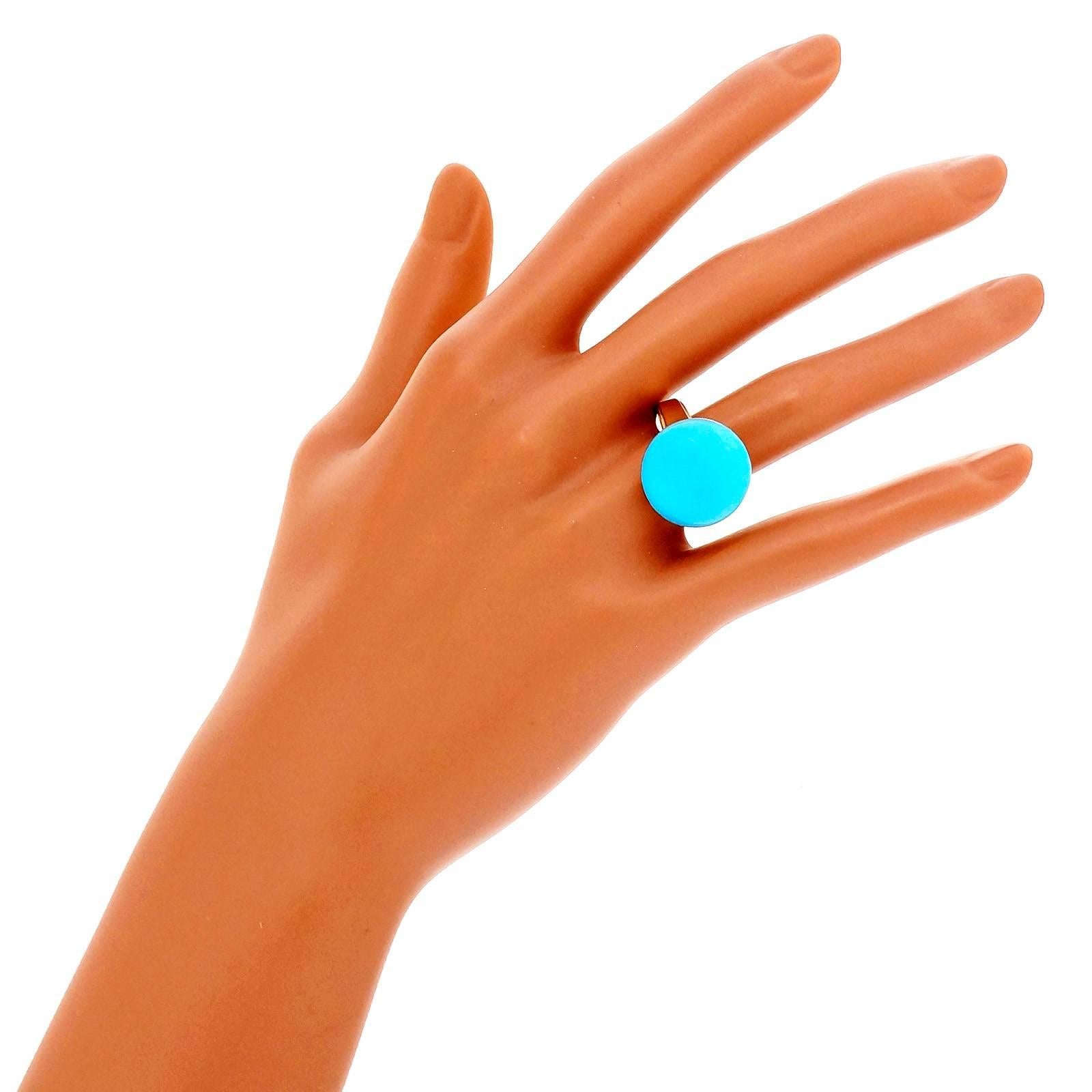 Robins Egg Blue Turquoise Yellow Gold Ring at 1stDibs robin egg blue