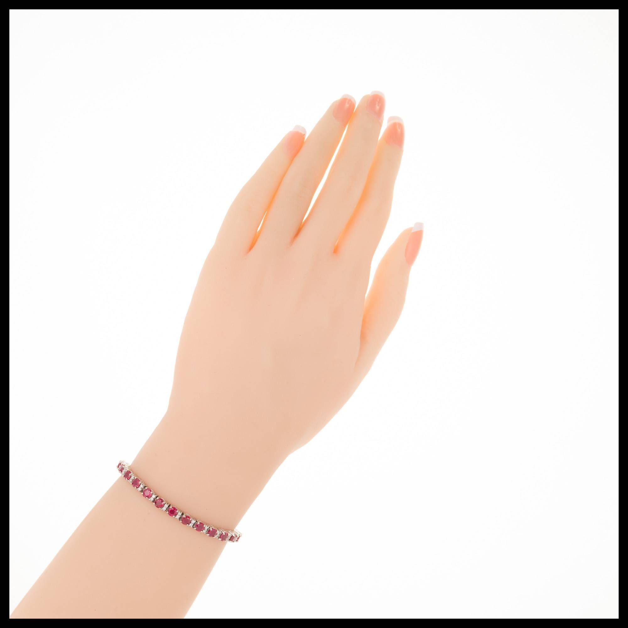 ruby diamond tennis bracelet