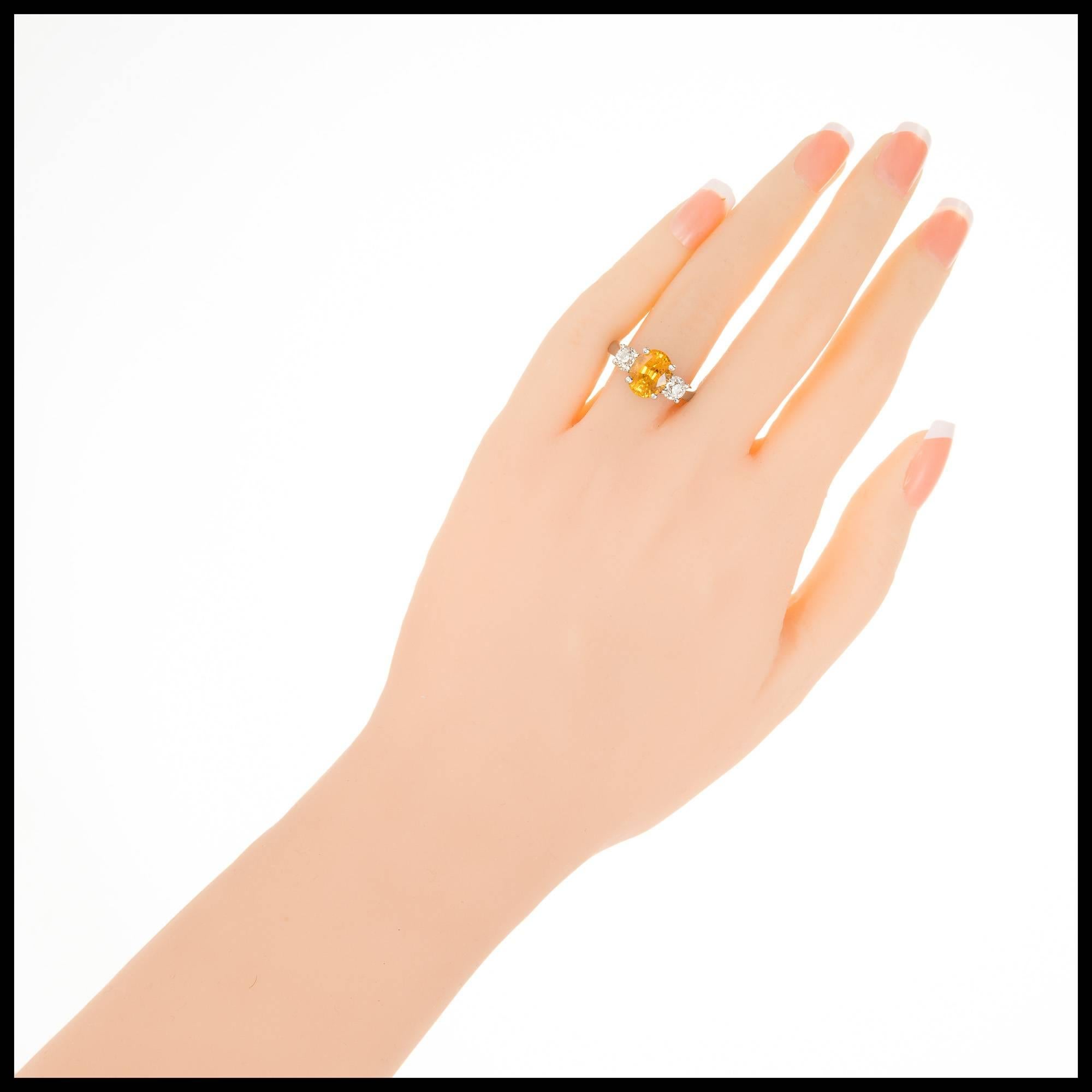 orange sapphire engagement rings