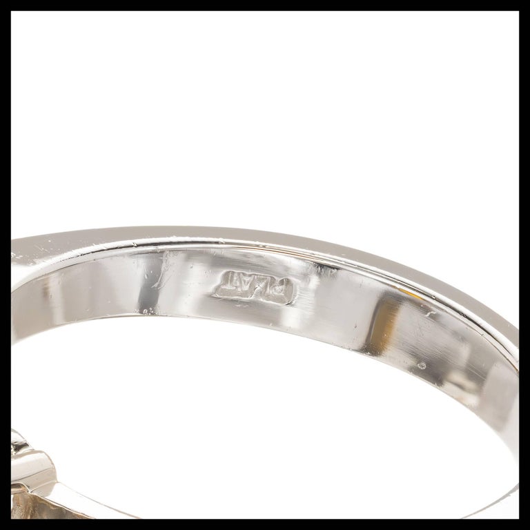 Peter Suchy 3.29 Carat Orange Sapphire Diamond Platinum Engagement Ring ...
