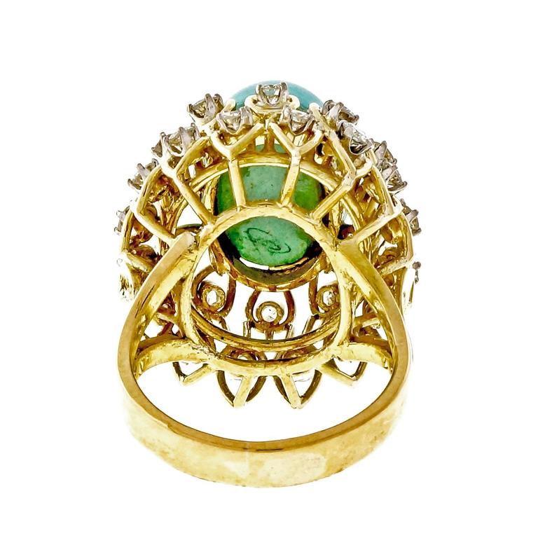 Jack Gutschneider Persian Turquoise Diamond Gold Dome Ring at 1stDibs ...
