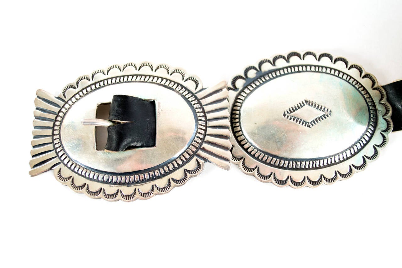 A Navajo Concho Belt