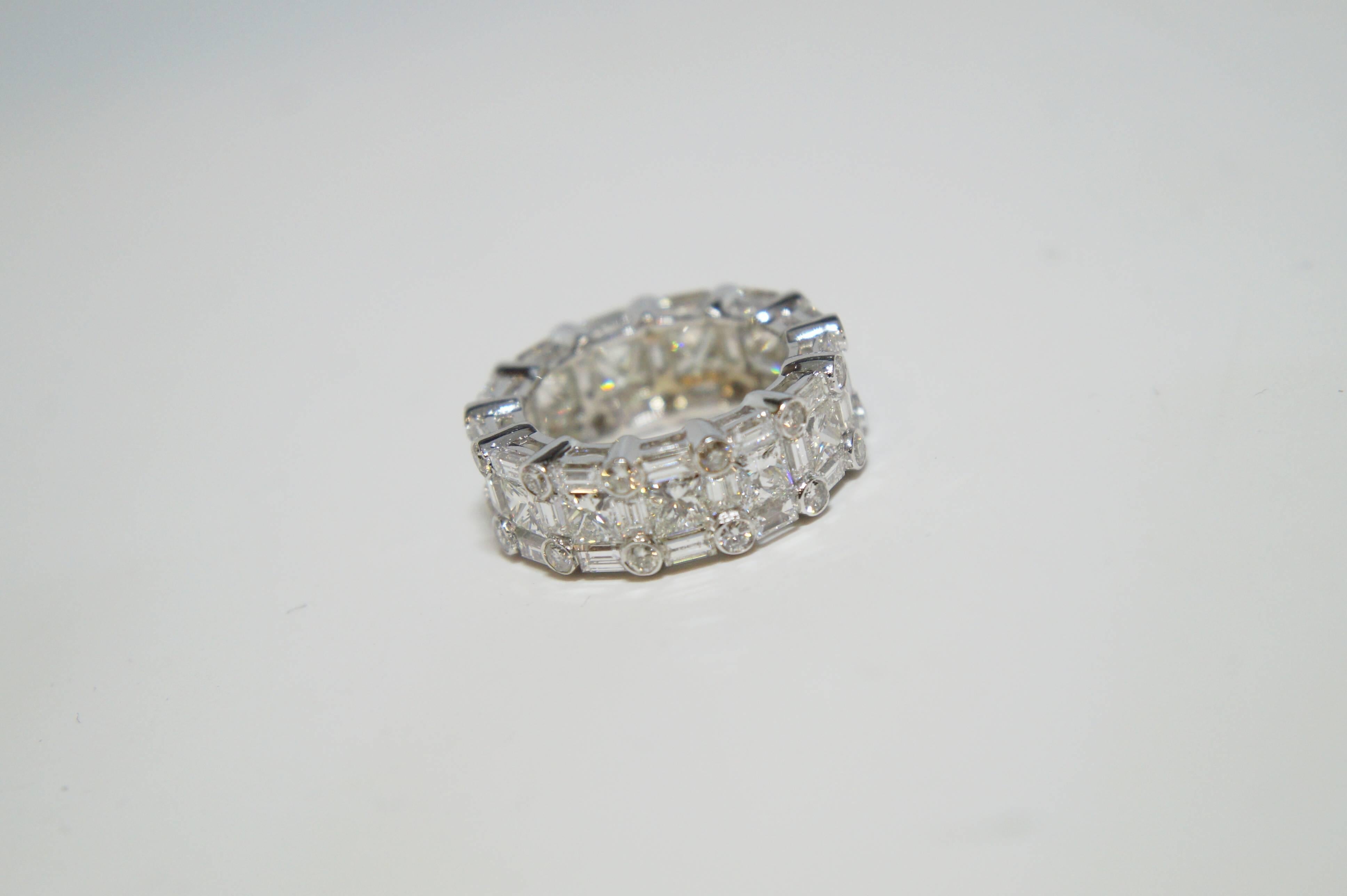 Contemporary Diamond White Gold Wedding Band