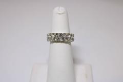 2 Row Diamond Wedding Ring
