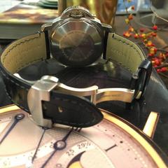 Officine Panerai stainless steel blue dial Marina Automatic Wristwatch