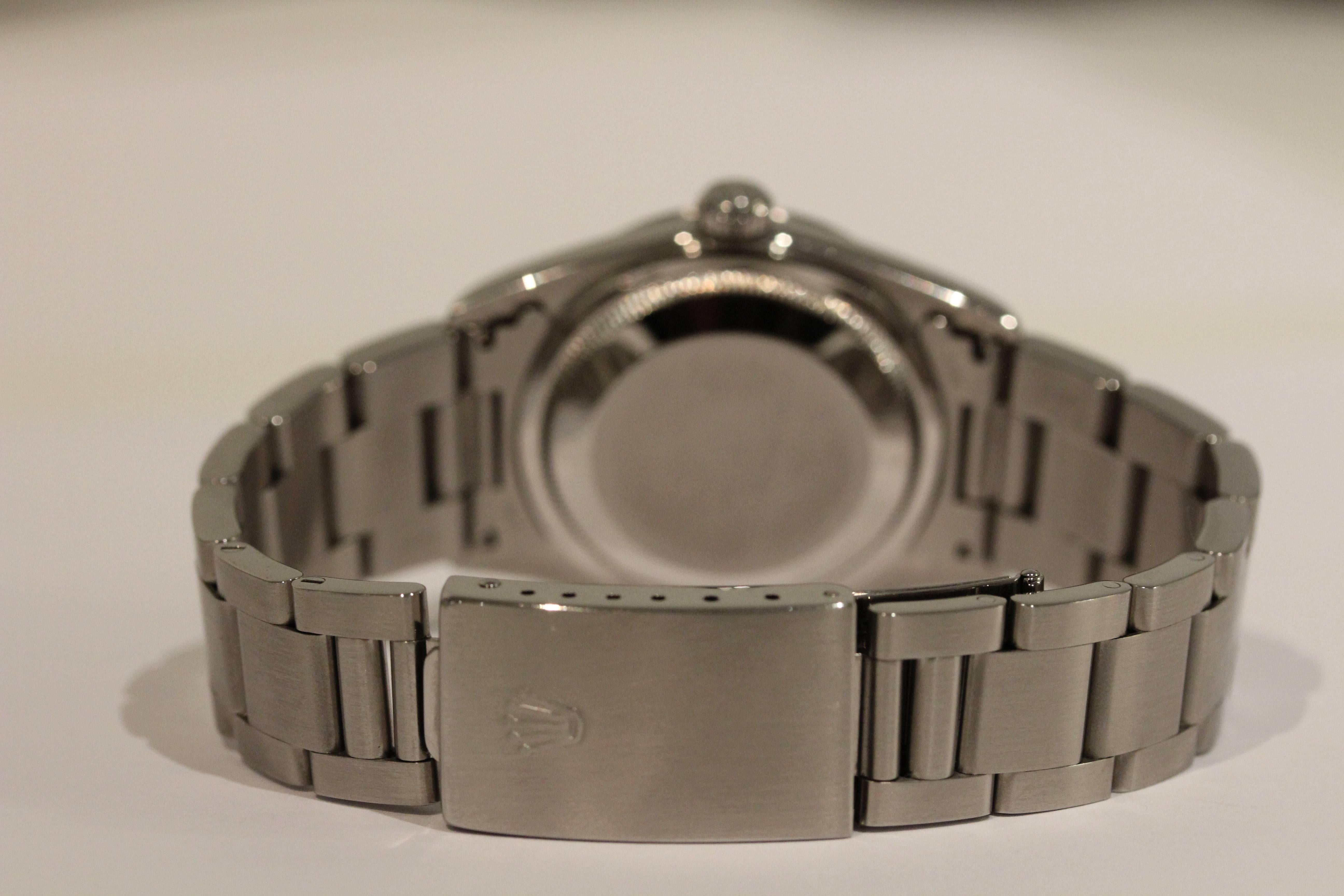 Rolex Stainless Steel Datejust Oyster Bracelet Wristwatch, circa 1997 In Good Condition In Princeton, NJ