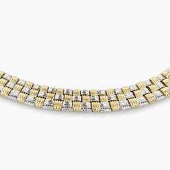 Roberto Coin Appassionata Diamond Basket Weave Collar Necklace