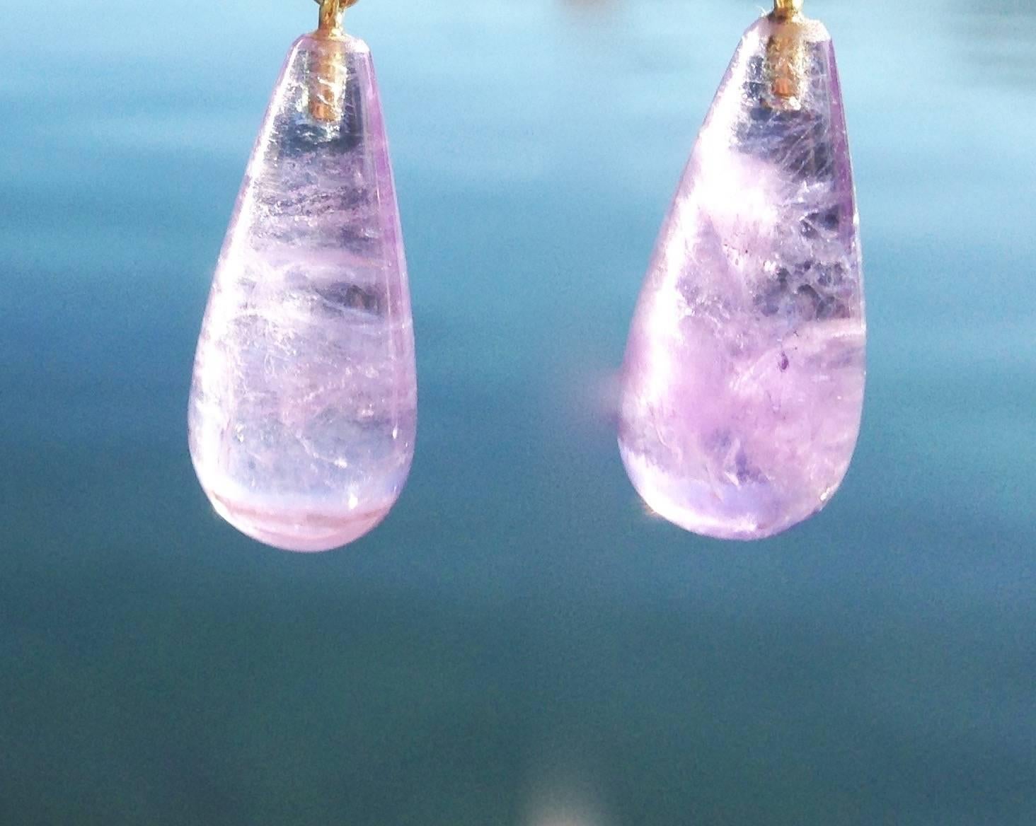 Women's Lilac Sapphire & Amethyst Drop Earrings