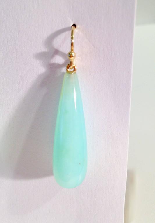 •PERUVIAN OPAL - TEARDROP• silver bezel set stud earrings