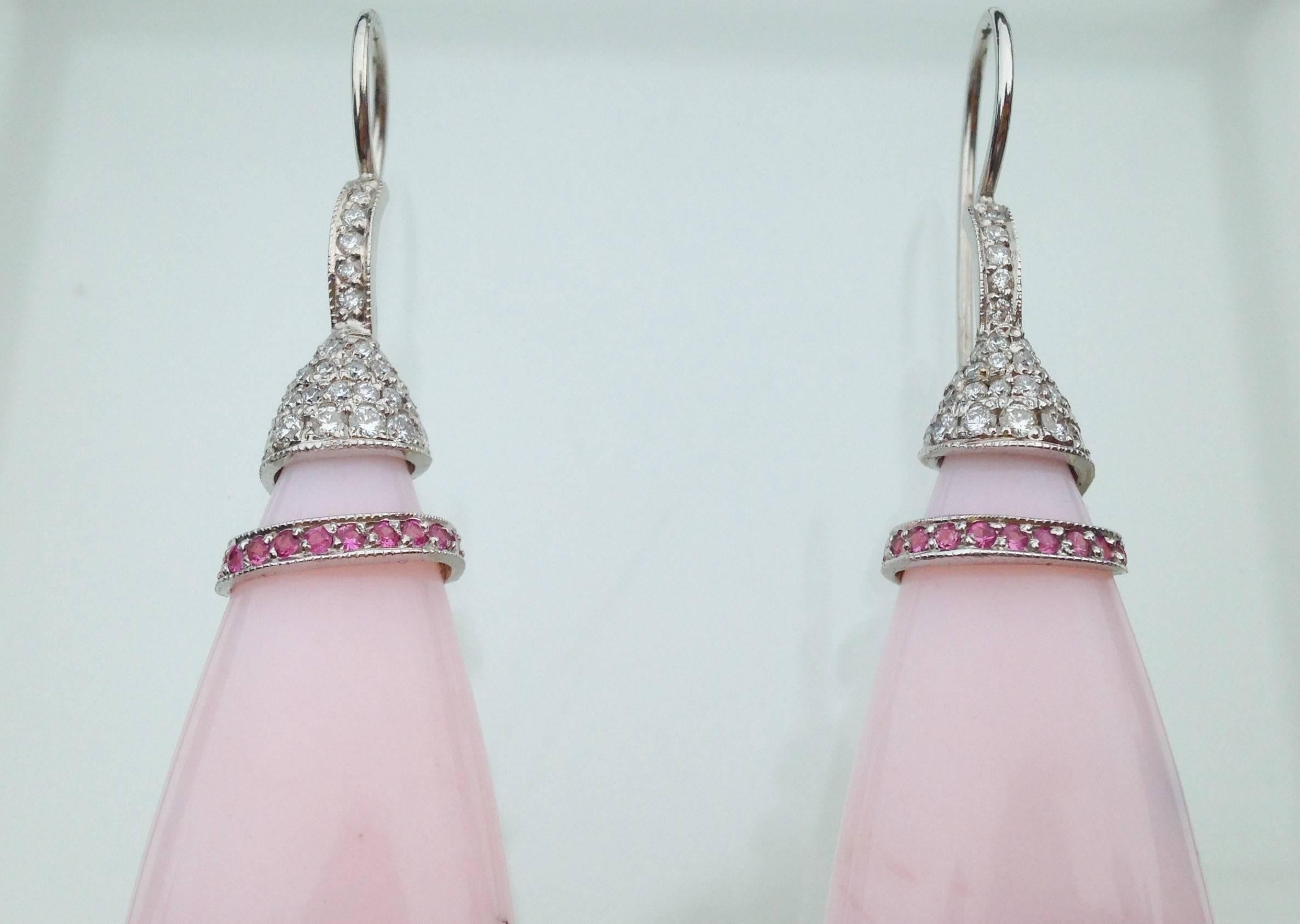 pink ice earrings