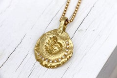 Susan Lister Locke The Nautilus Pendant in 18K Yellow Gold with 0.27ct Diamonds