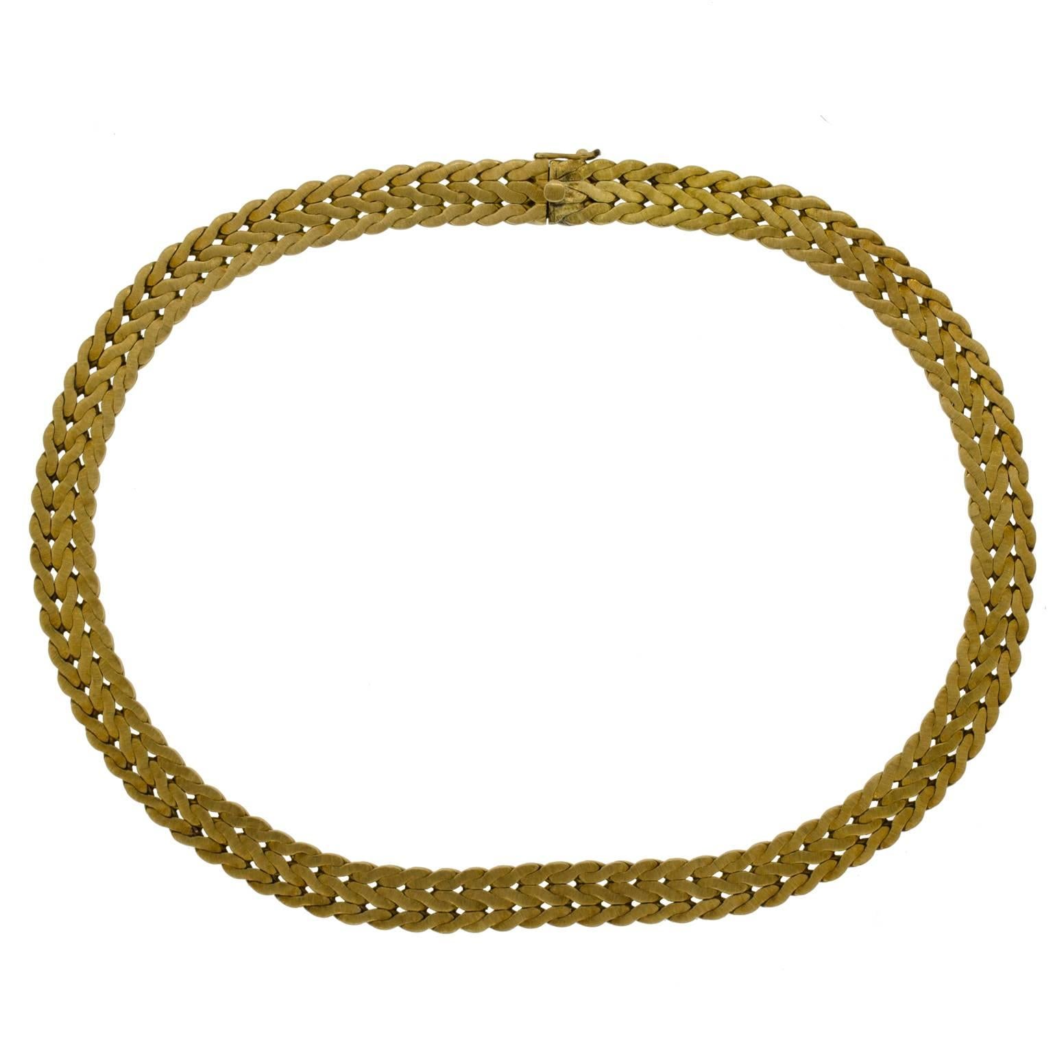 Buccellati Gold Rope Collar Necklace  For Sale