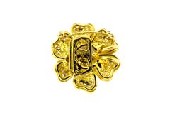 Lady's Diamond and 18KT Yellow and White Gold Floral Motif Pendant/Enhancer